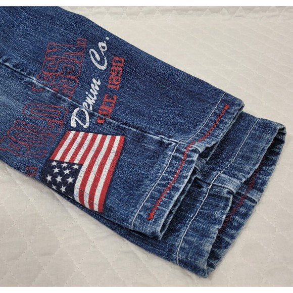 US Polo Assn Boy's Cargo Denim Jeans Stitch and Print Detail 8-Pocket Size 6 - Picture 3 of 16